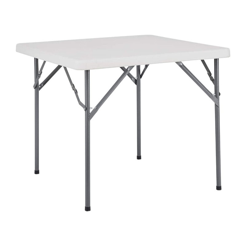 Arlmont & Co. Mirrum Resin Square Folding Card Table Multipurpose Foldable Table Plastic